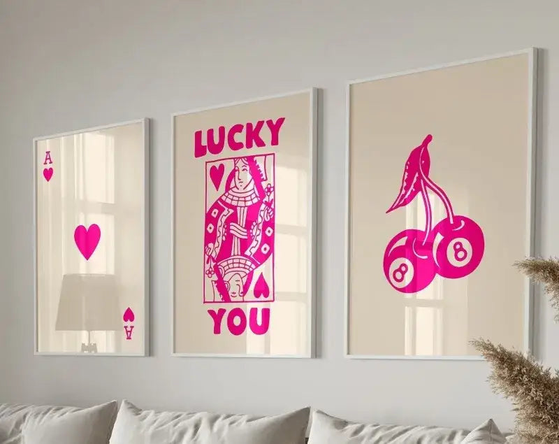 Retro queen theme beige wall art posters bedroom decor