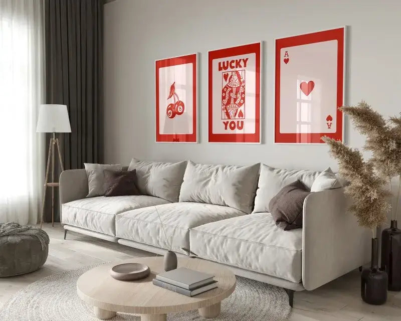 Retro queen theme beige wall art posters bedroom decor