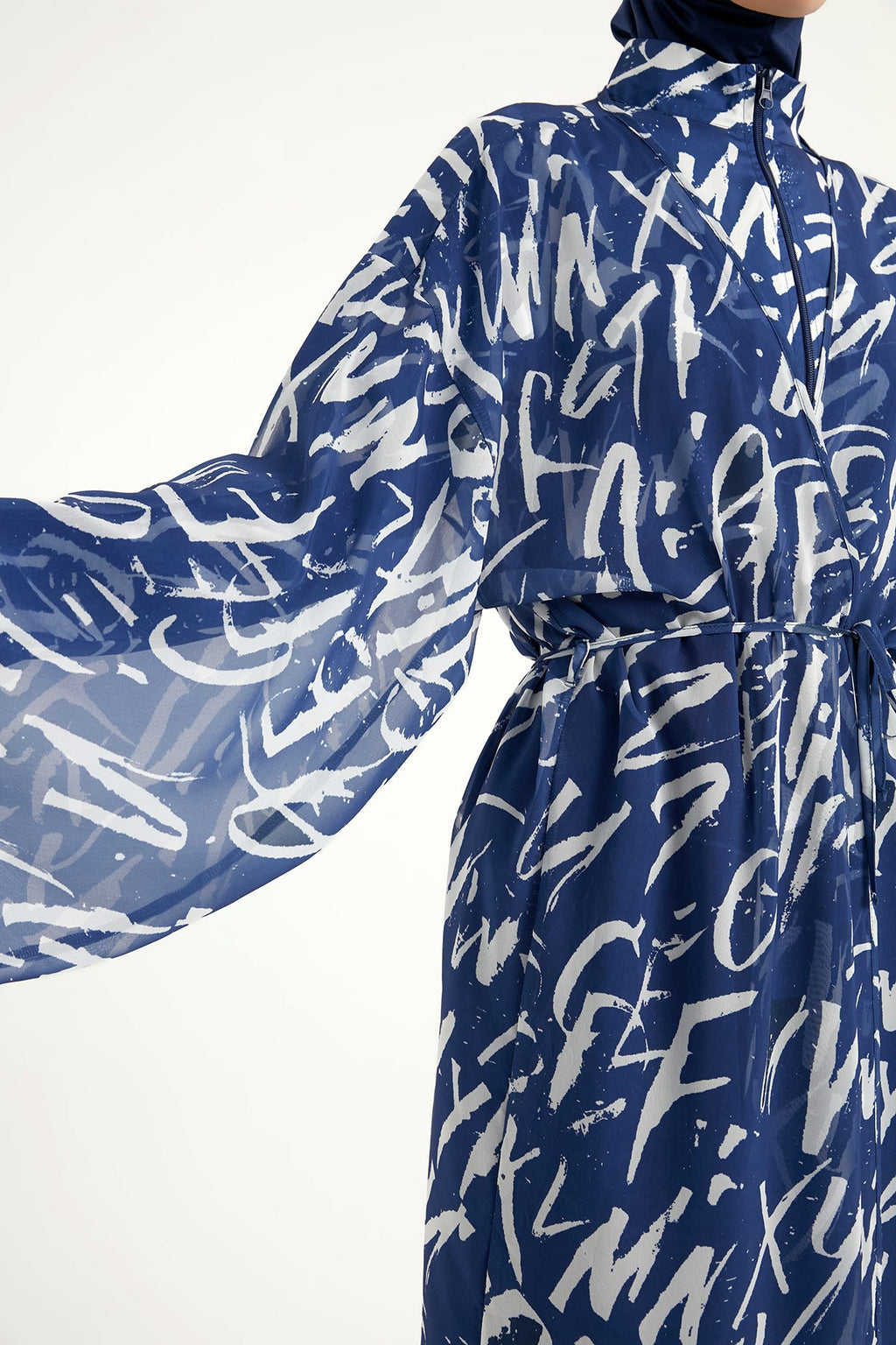 Rivamera Printed Chiffon Beach Kimono - RP2502