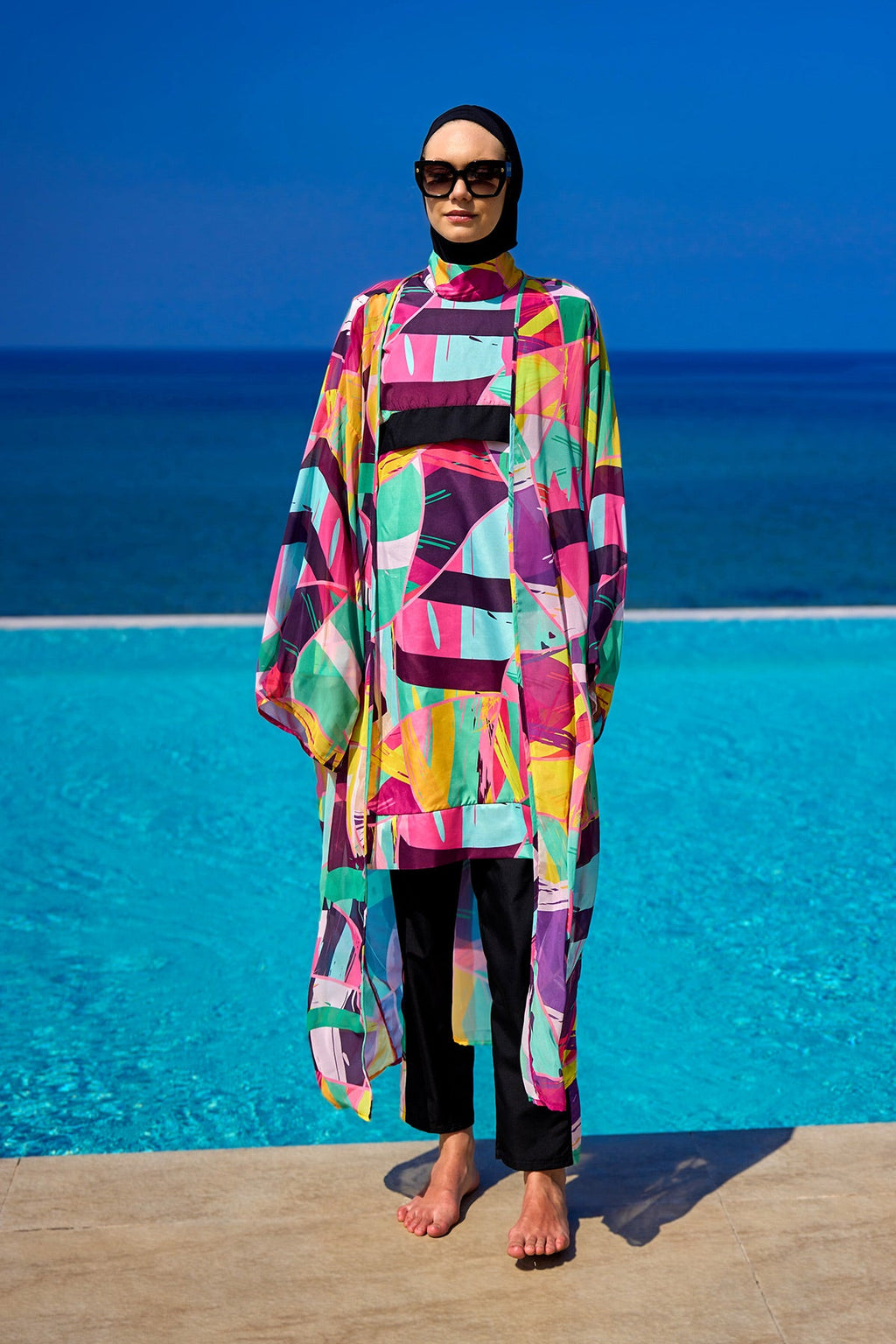 Rivamera Black Full Coverage Burkini Set for R2511
