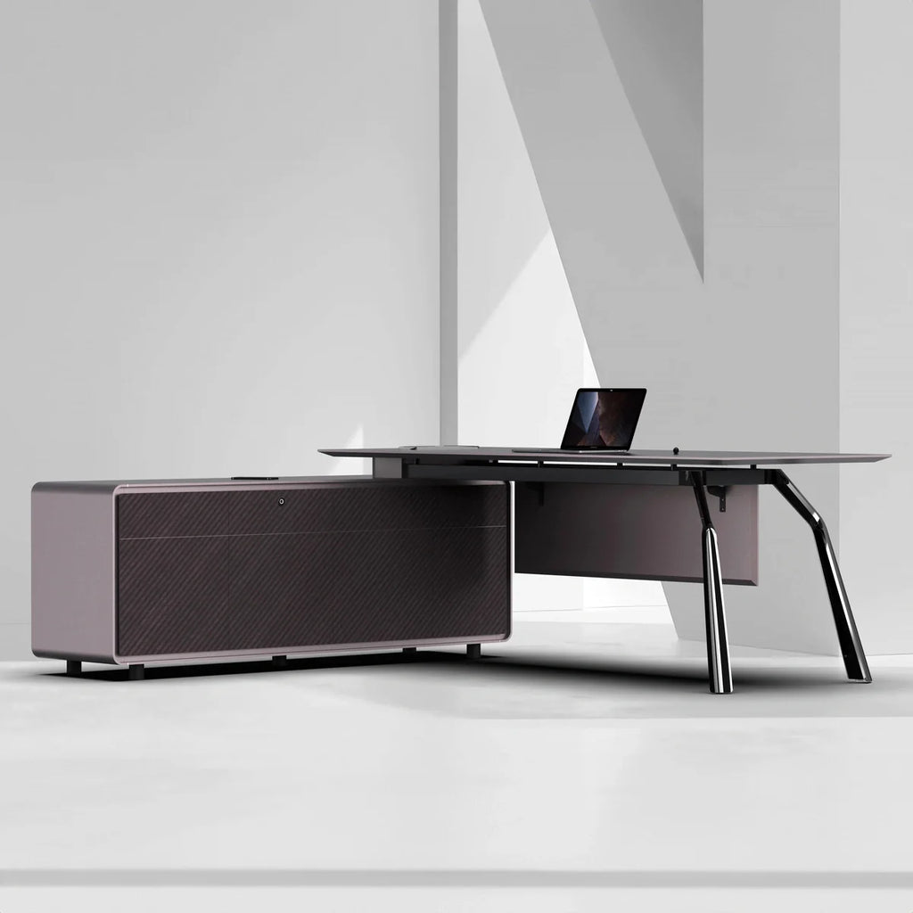 Zyner · Luxury L-Shaped Executive Desk