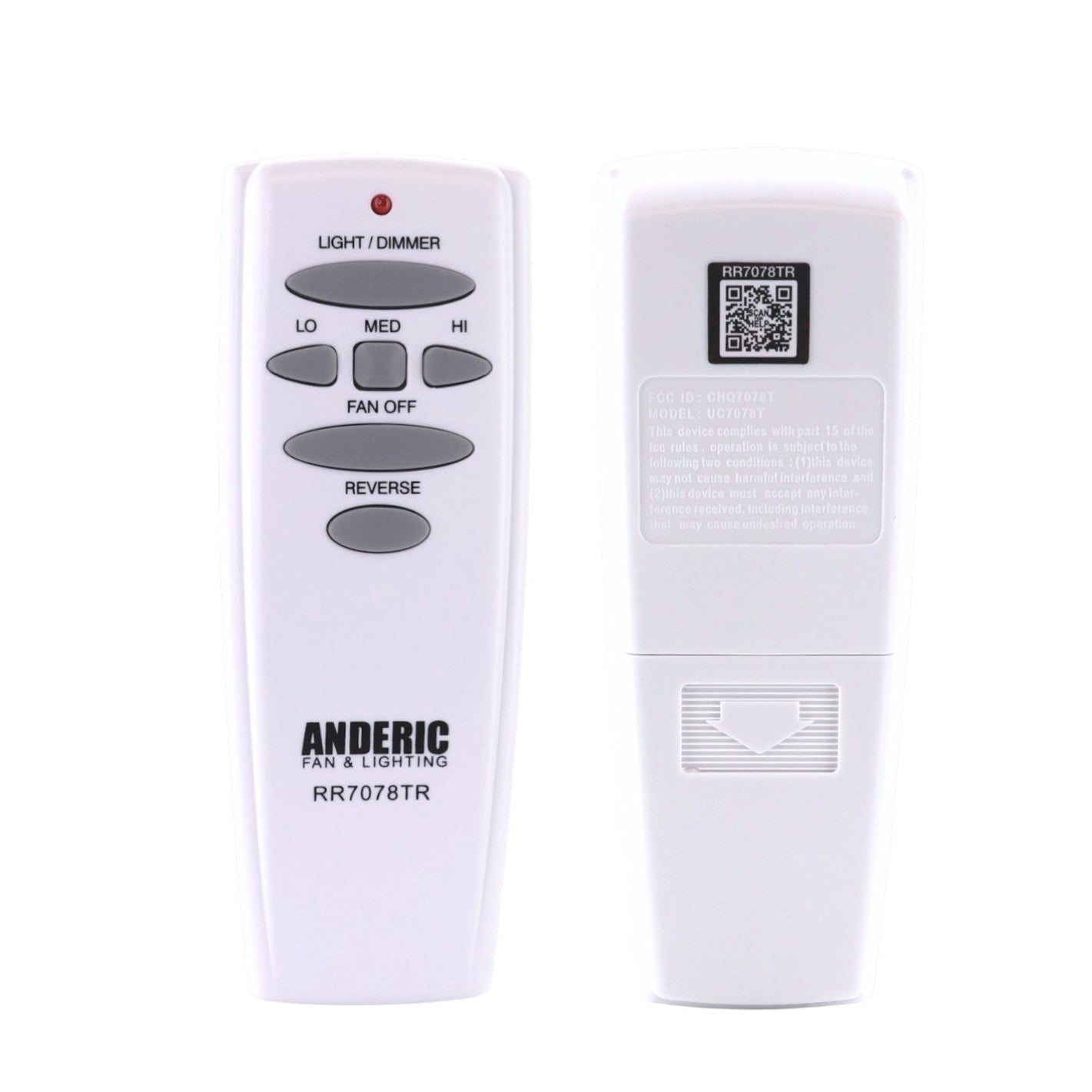 Substitute for Harbor Breeze TR76G 2AQZU-18005 Ceiling Fan Remote Control [RR7078TR]