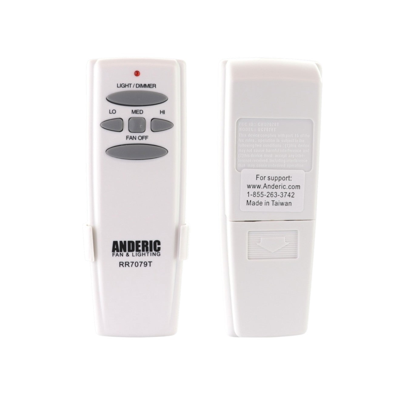 Substitute for Harbor Breeze UC7086T CHQ7086T for Avion Ceiling Fan Remote Control [RR7079T]