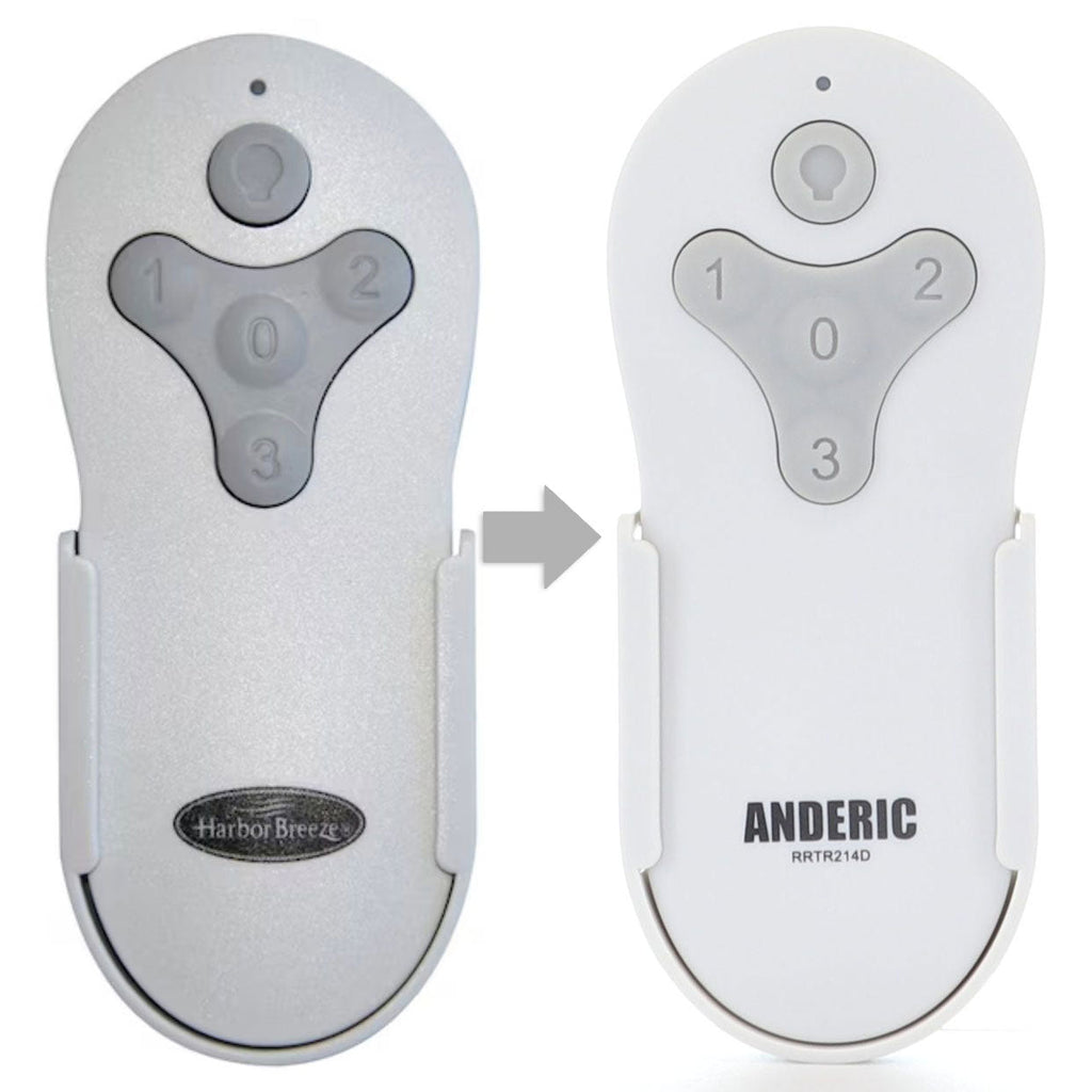 Substitute for Harbor Breeze KUJCE10311 for Beach Creek Ceiling Fan Remote Control [RRTR214D]