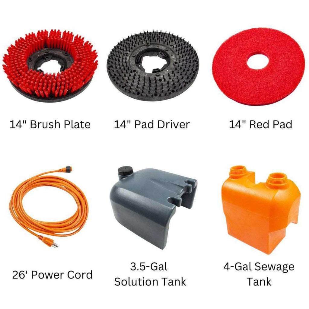 RT15AC Corded Walk-Behind Floor Scrubber — 14" Cleaning Path