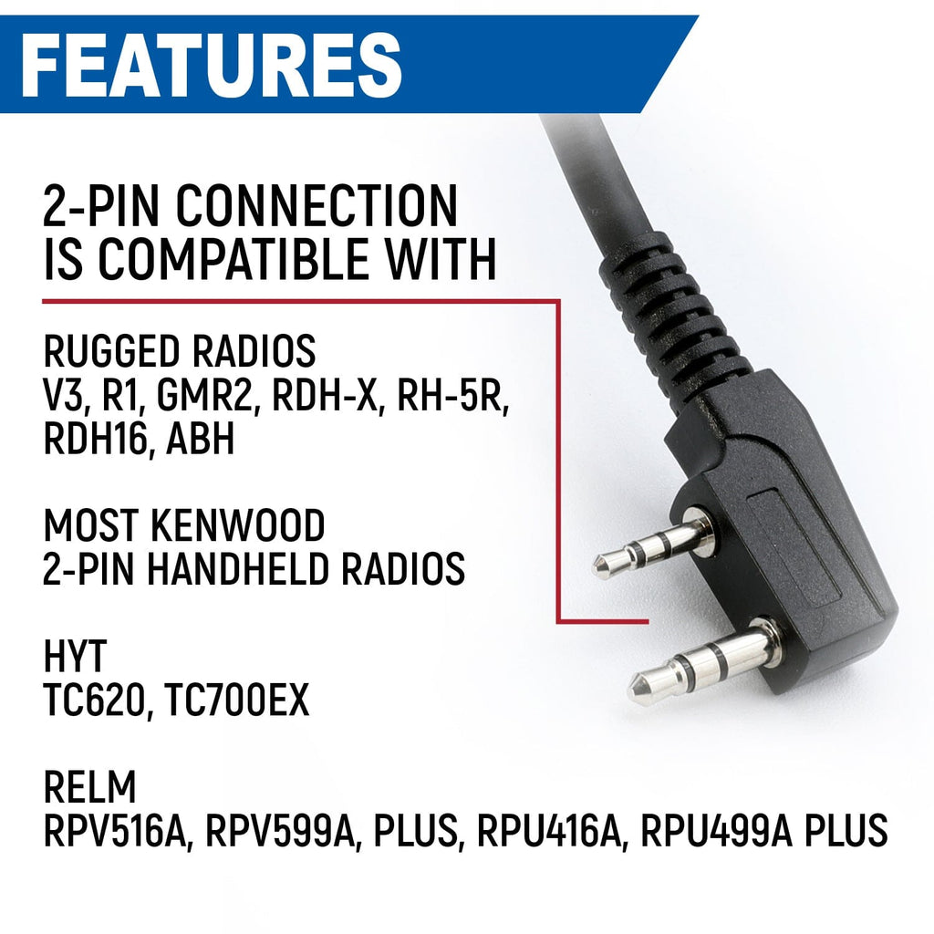 BUNDLE - Rugged R1 - Business Band Two Way Handheld Radio - with Hand Mic