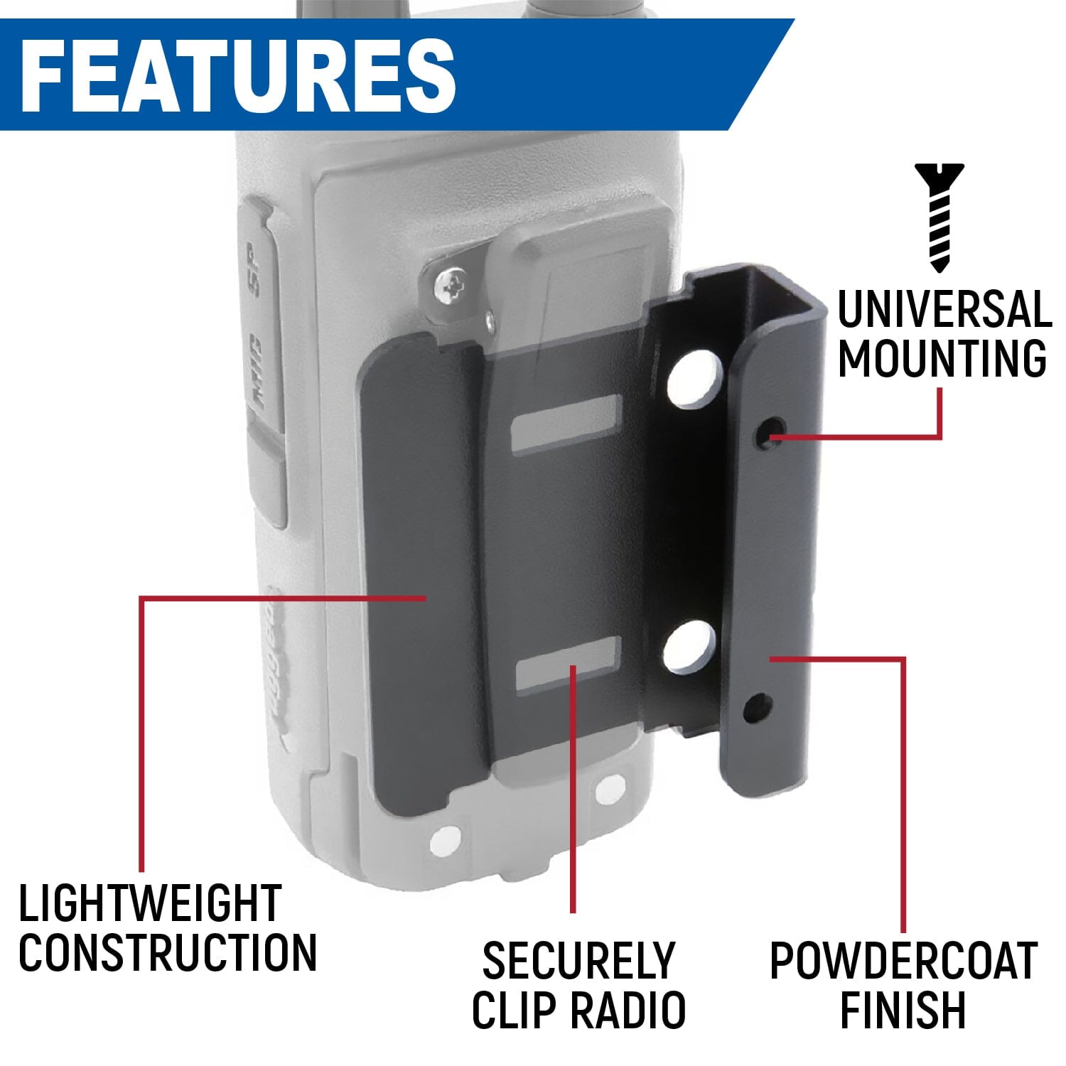 Radio Mount for Handheld Radios