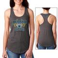 Rugged Radios GARAGE Ladies Racerback Tank Top - Grey - Extra Large