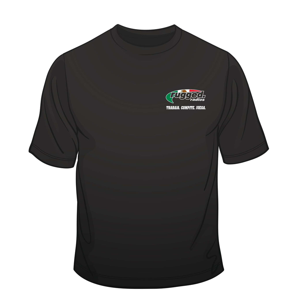 Rugged Radios MEXICAN FLAG T-Shirt - Black - Large