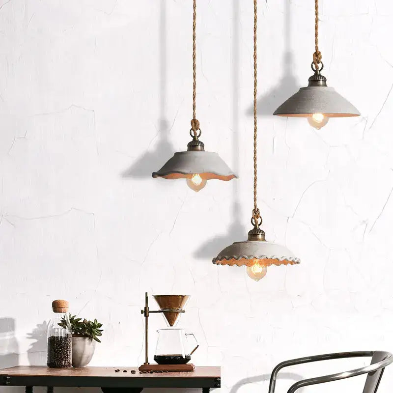 DecorBites™ Cement Loft Style Industrial Pendant Light LED Luminaria