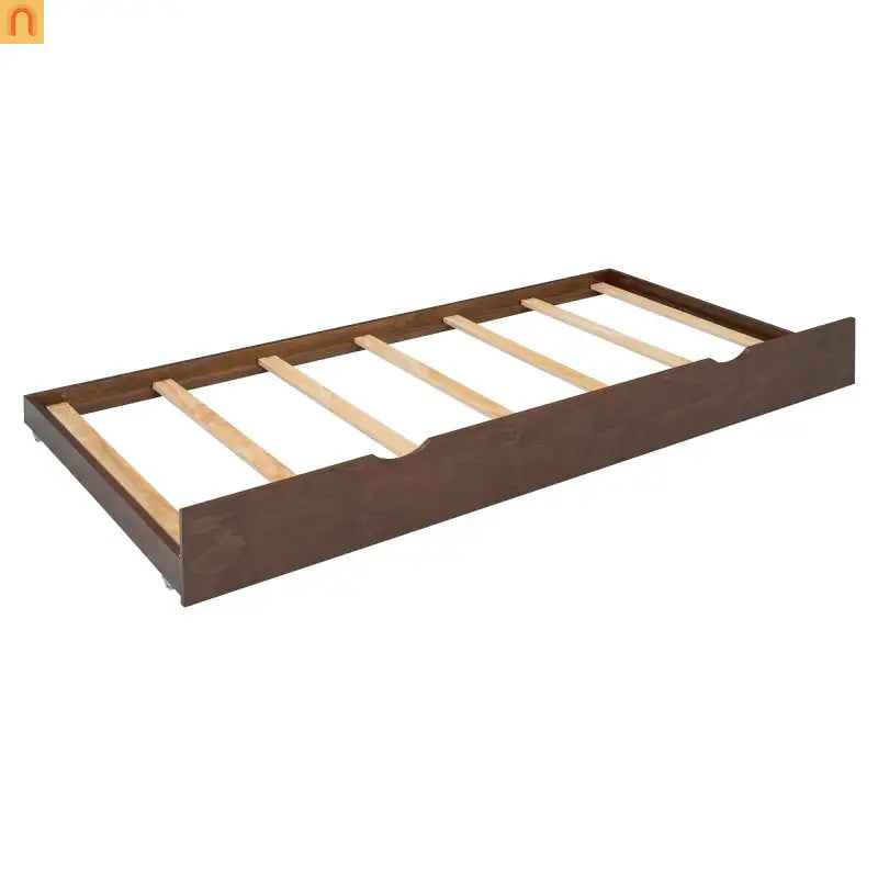 Bed Frame Queen Walnut Drawers Twin XL Trundle Pullout