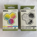 New, Pre-Owned - Dell Series 2 7Y743 Black and Color Ink Cartridges