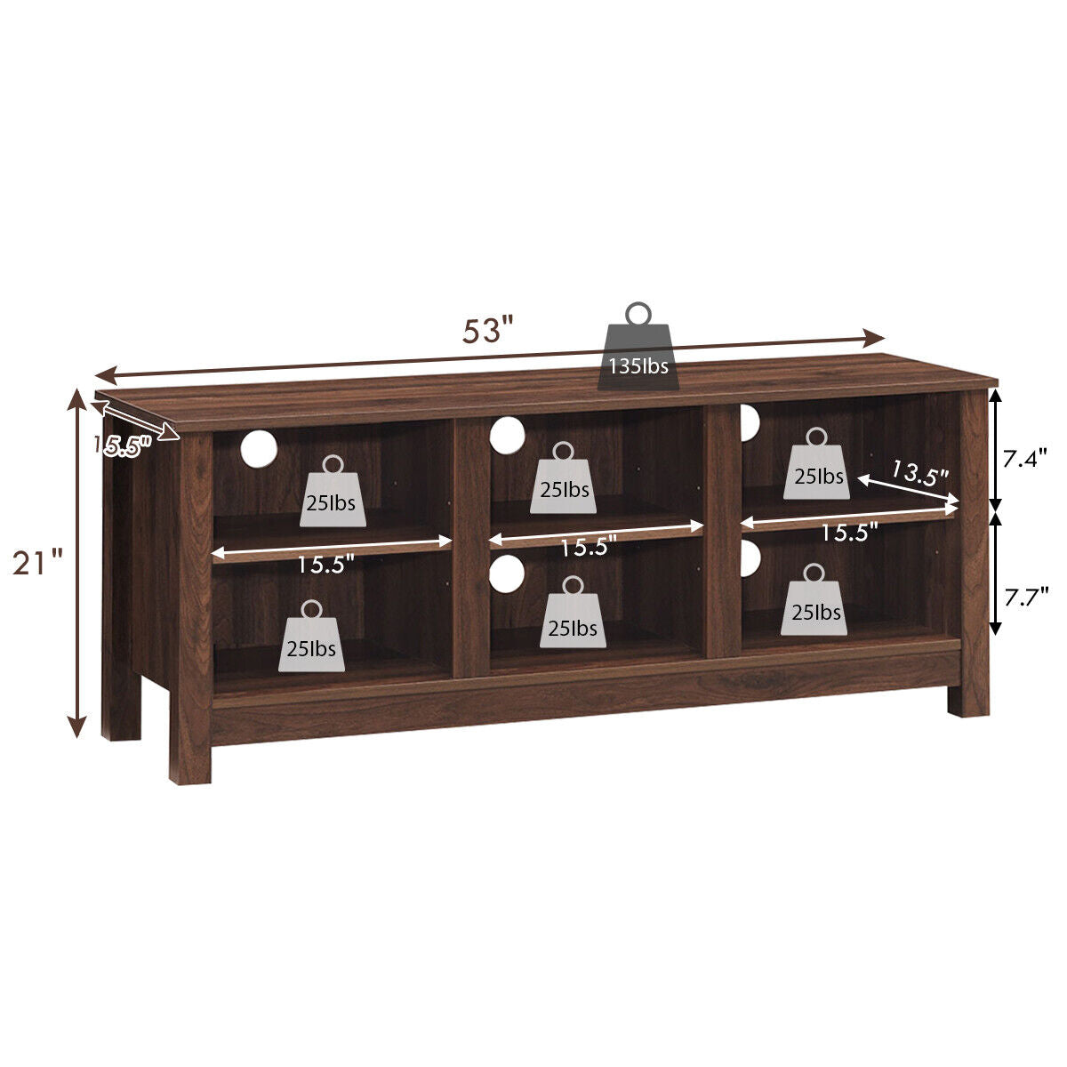 60 Inch Entertainment TV Stand Cabinet