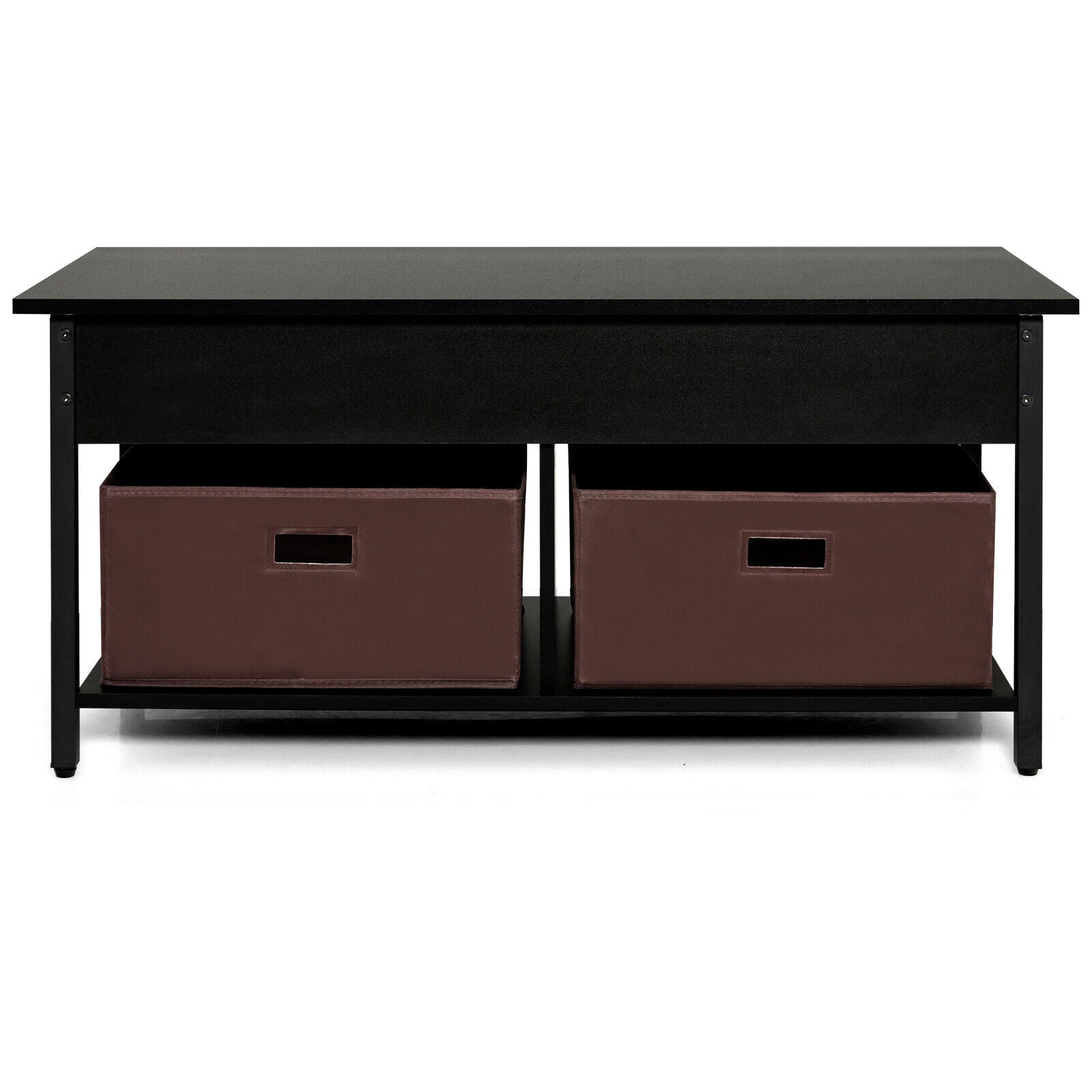 Lift Top Coffee Table Central Table with Drawers and Hidden Compartment for Living Room
