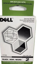 New, Pre-Owned - Dell Series 2 7Y743 Black Ink Cartridges