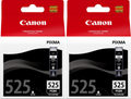 New, Pre-Owned - Canon PGI-525 Black Ink Cartridges- 2 Pack