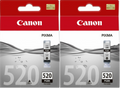 New, Pre-Owned - Canon PGI-520 Black Ink Cartridges- 2 Pack