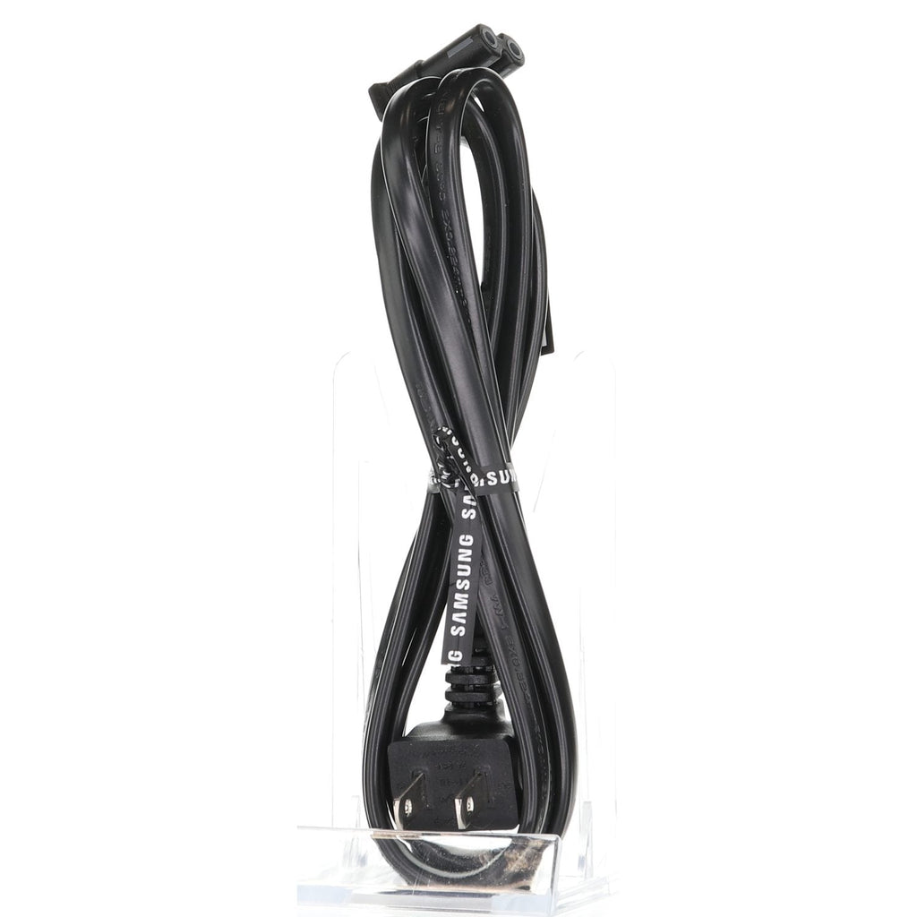 Samsung TV AC Power Cable | Right-Angle C7 Figure-8 Female to Right-Angle 2-Prong Male | Non-Polarized - 3903-000853