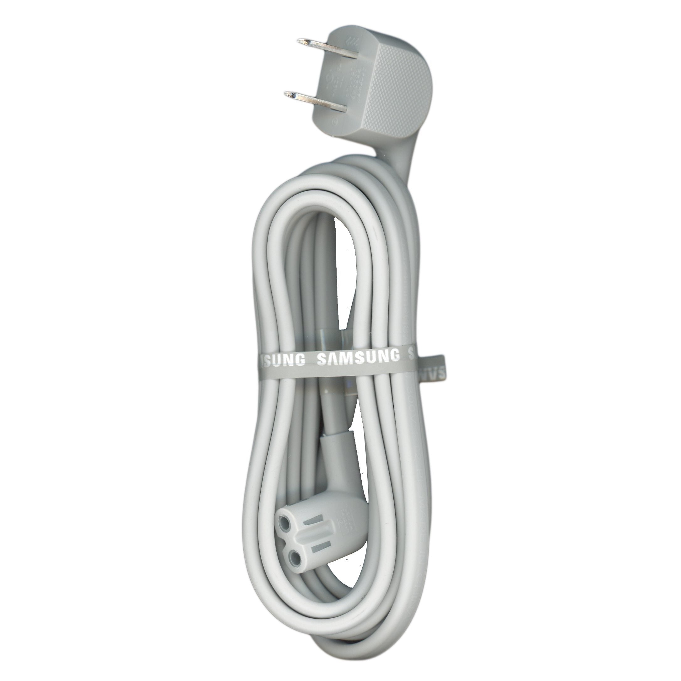 Substitute for Samsung 3903001209 Gray AC Power Cable | 9 Ft 6 In - C7 Elbow Figure 8 to Elbow 2-Prong | Non-Polarized - 3903-001209