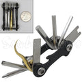 Scuba Diving 2.5" Black Mini Compact Multi Dive Tool 8 in 1 Wrench Screwdriver