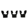 Scuba MP-206 Black Silicone Octopus Regulator Mouthpiece, 3pc pack
