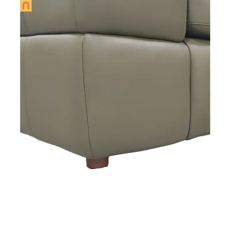 Sectional Sofa Modular Leather Match Olive Green 8-Seat 159in