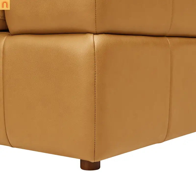 Sectional Sofa L-Shape Leather Match Ginger 8-Seat 159in