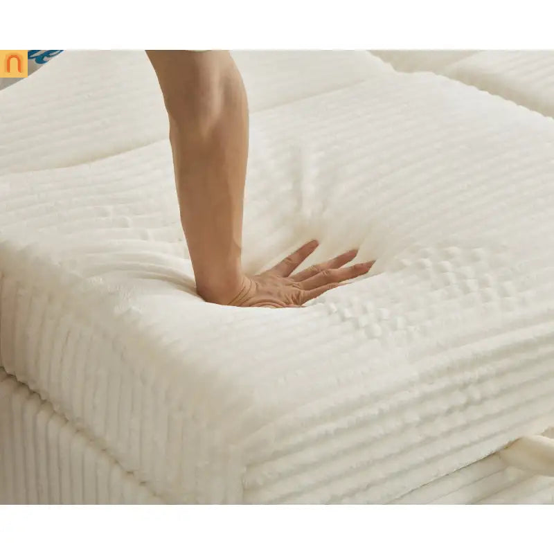 Sectional L-Shape Corduroy White Storage Ottomans USB Tabletop 69in