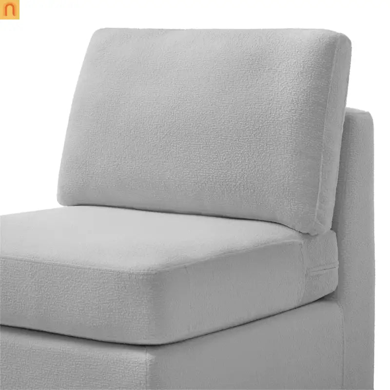 Sectional Sofa Modular Performance Fabric Gray 6-Seat 93in