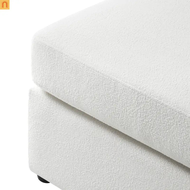 Sectional Sofa Modular Performance Fabric Ivory 6-Seat 93in
