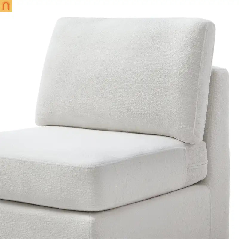 Sectional Sofa Modular Performance Fabric Ivory 6-Seat 93in