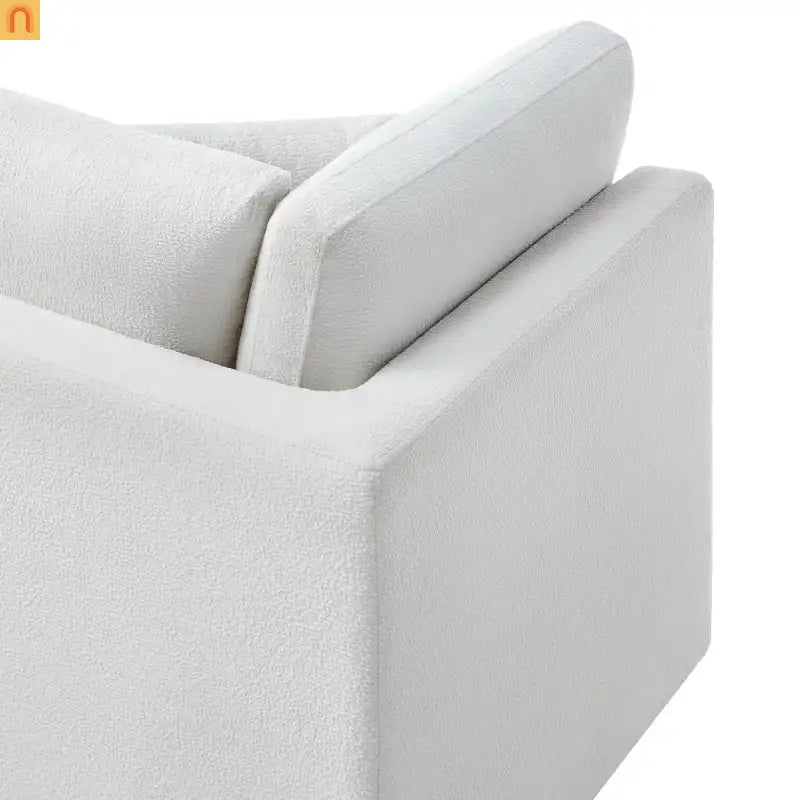 Sectional Sofa Modular Performance Fabric Ivory 6-Seat 93in