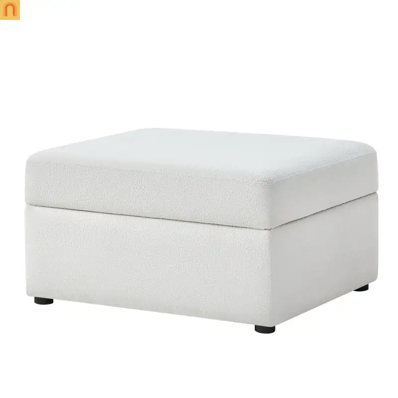 Sectional Sofa Modular Performance Fabric Ivory 6-Seat 93in