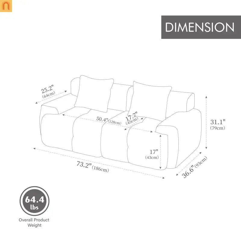 loveseat Modular Taupe Polyester No Assembly 2-Piece