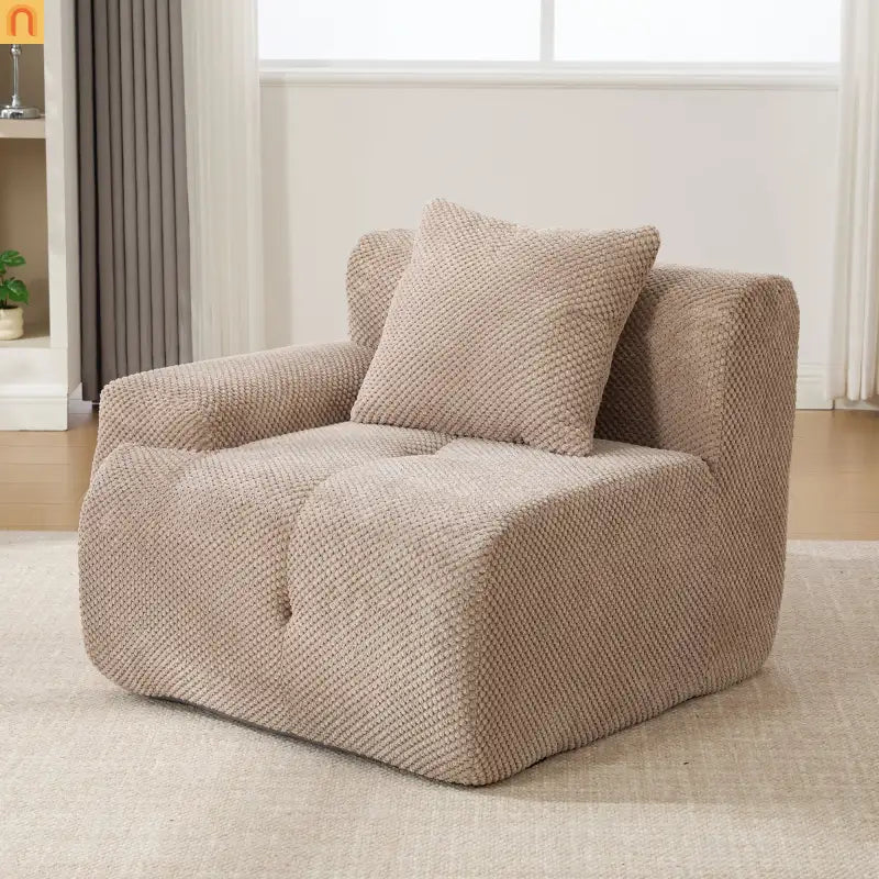 loveseat Modular Taupe Polyester No Assembly 2-Piece