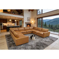 Sectional Sofa U-Shape Leather Match 152in 8-Seat