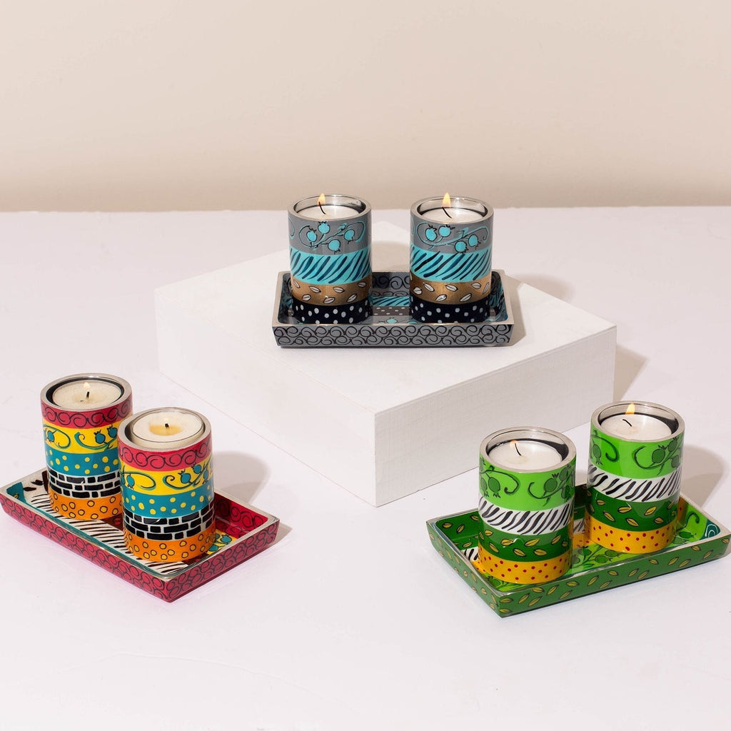 Handcrafted Luxury Judaica Set with Tray – Glow Set Series