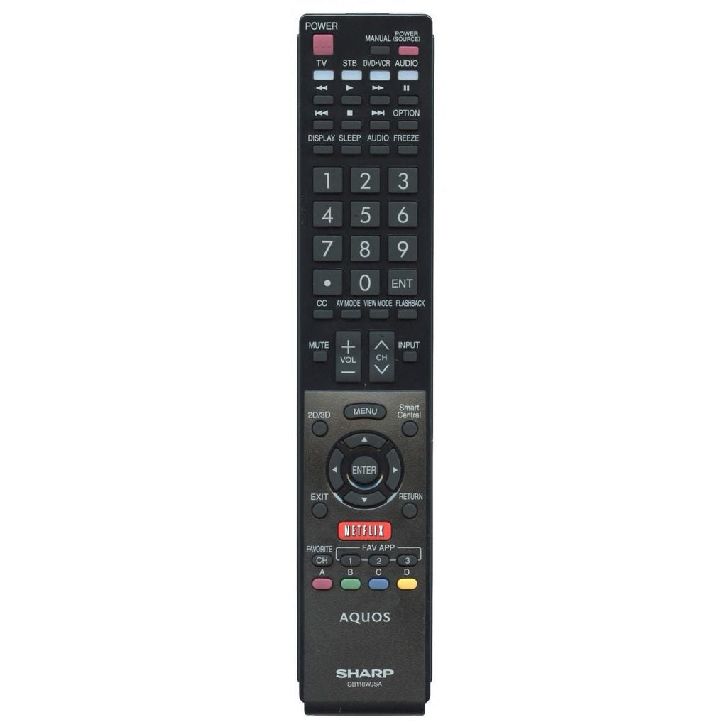 Sharp GB118WJSA Aquos Smart TV Remote Control | NETFLIX | IR - RRMCGB118WJSA