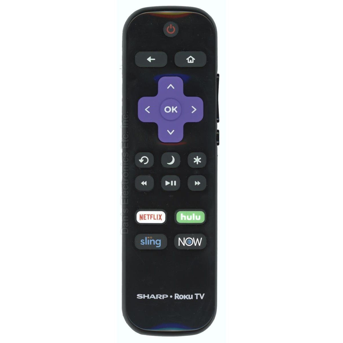 Sharp LC-RCRUS-20 ROKU TV Remote Control | 2019 | Netflix | Hulu | Sling | ATT Now - 398GR10BESPN0006