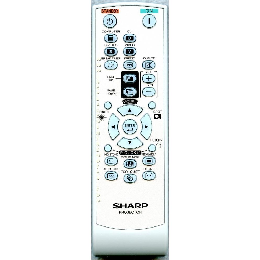 Substitute for Sharp RRMCGA581WJSA Projector Remote Control [RR3720]