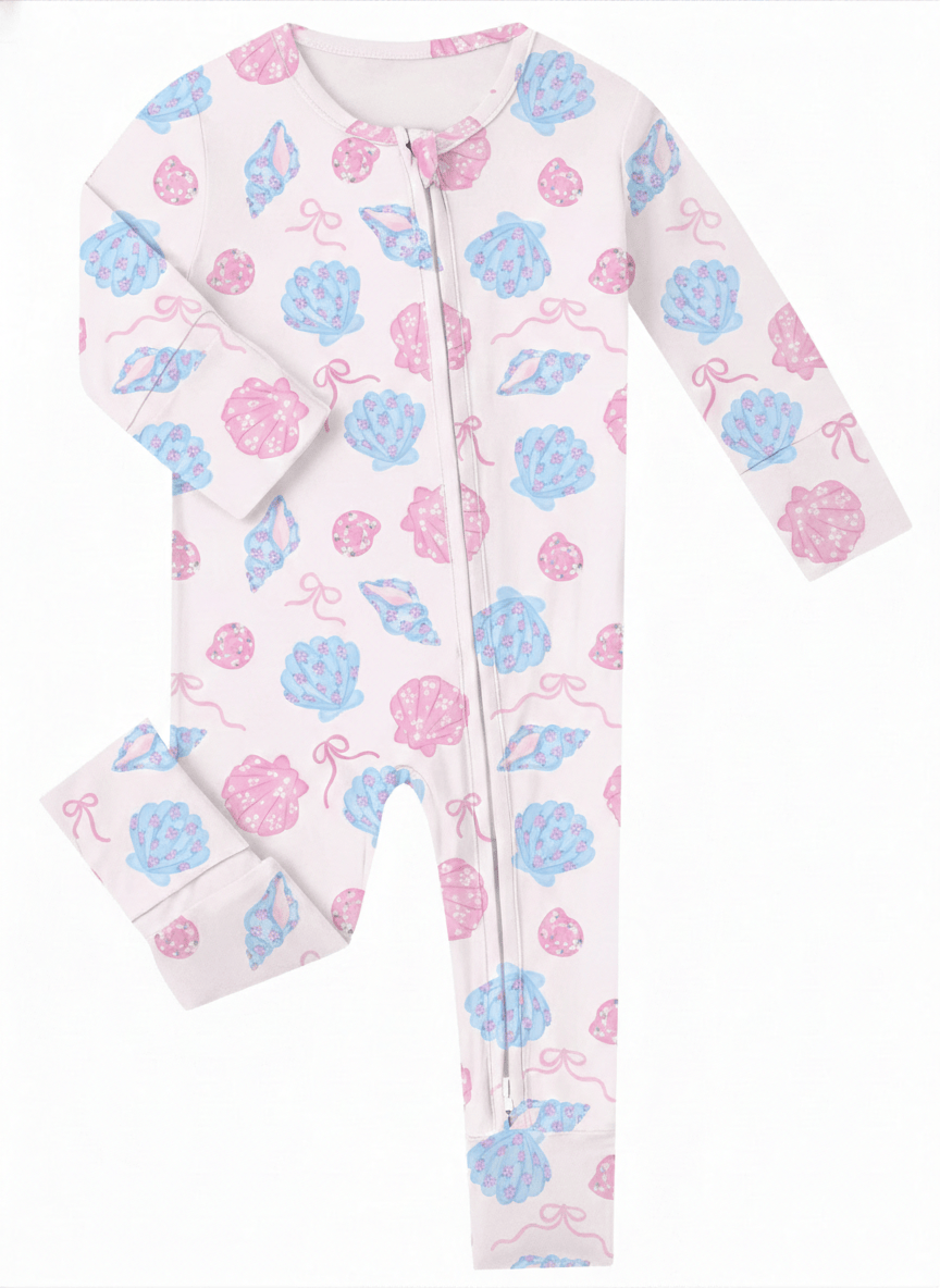 Charlie Play Pretty in Pearls - Bamboo Lyocell Zippy Romper