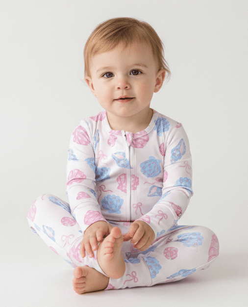 Charlie Play Pretty in Pearls - Bamboo Lyocell Zippy Romper