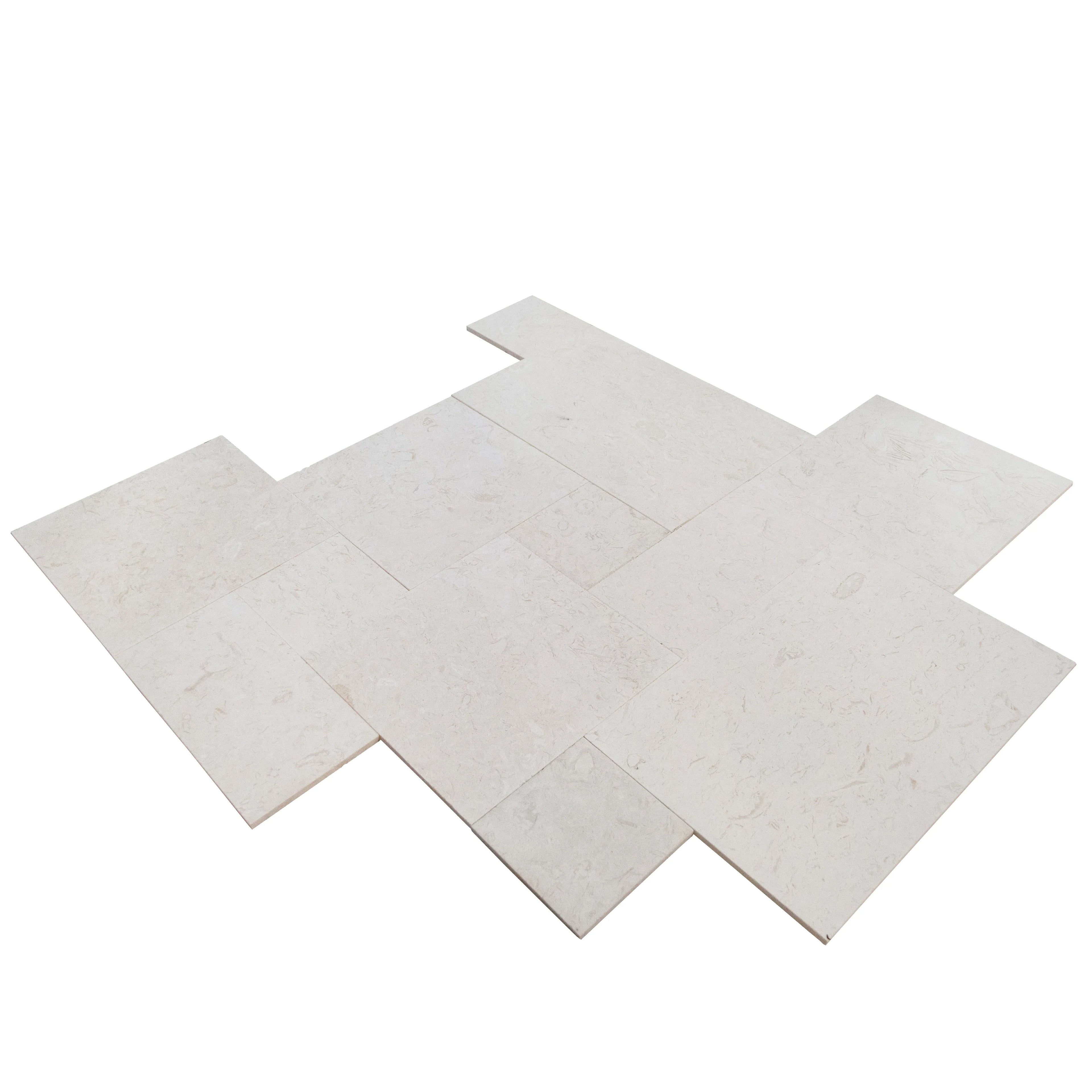 White Fossil Shell Stone Limestone Pattern Floor and Wall Tile