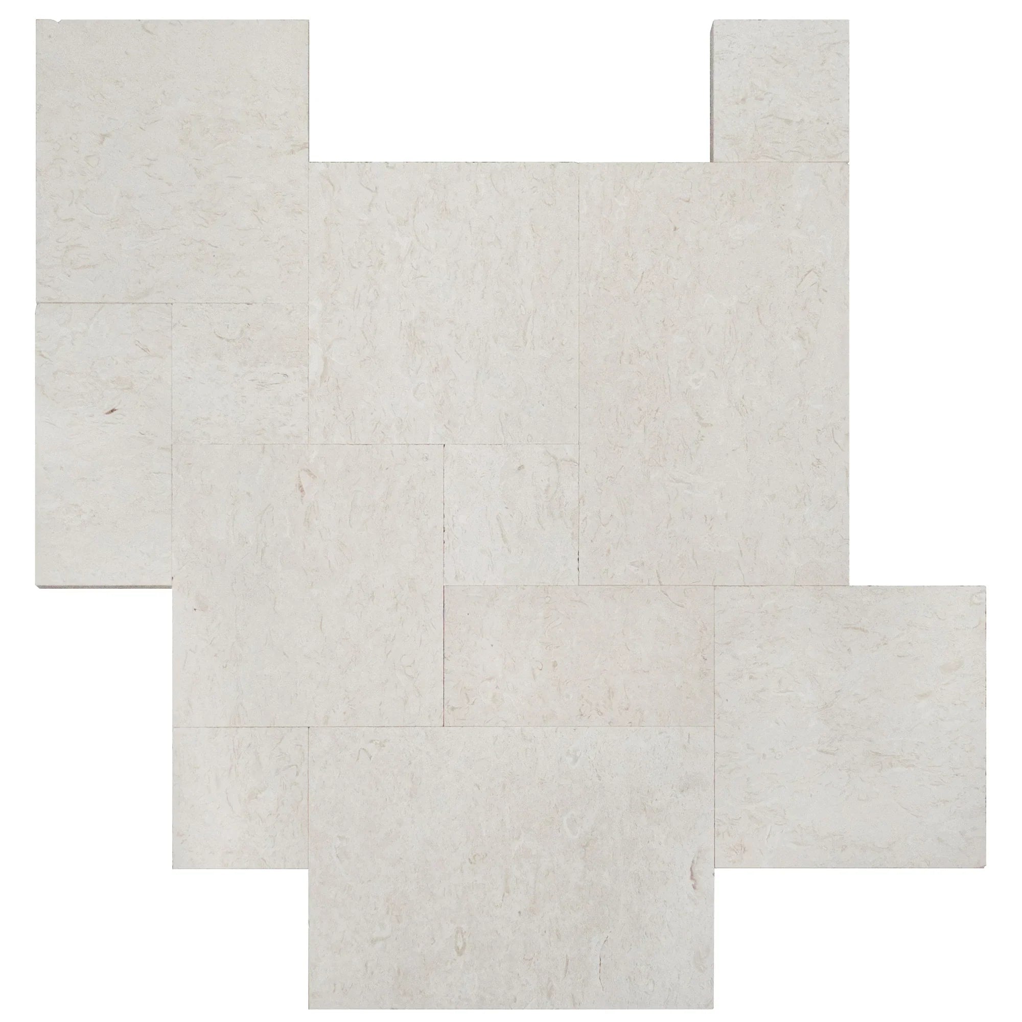 White Fossil Shell Stone Limestone Pattern Floor and Wall Tile