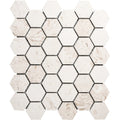 Shell Stone Limestone 2 Inch Hexagon Honed Mosaic Tile 12x12
