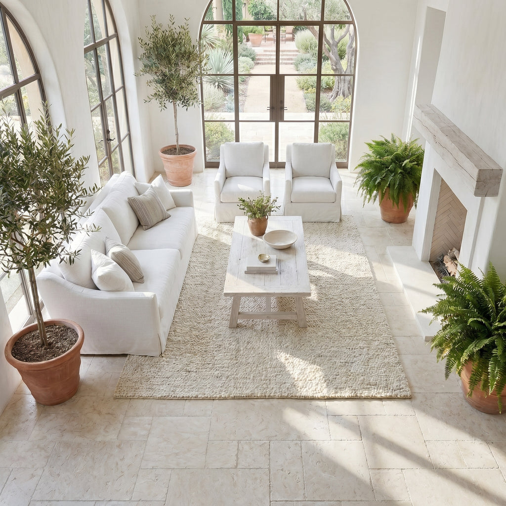 White Fossil Shell Stone Limestone Pattern Floor and Wall Tile