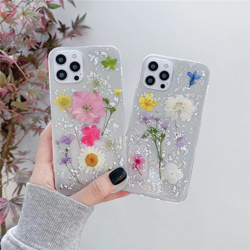 Elysian Designs Silver Foil Dried Flowers for Epoxy Phone Cases - Elegant & Unique Decor