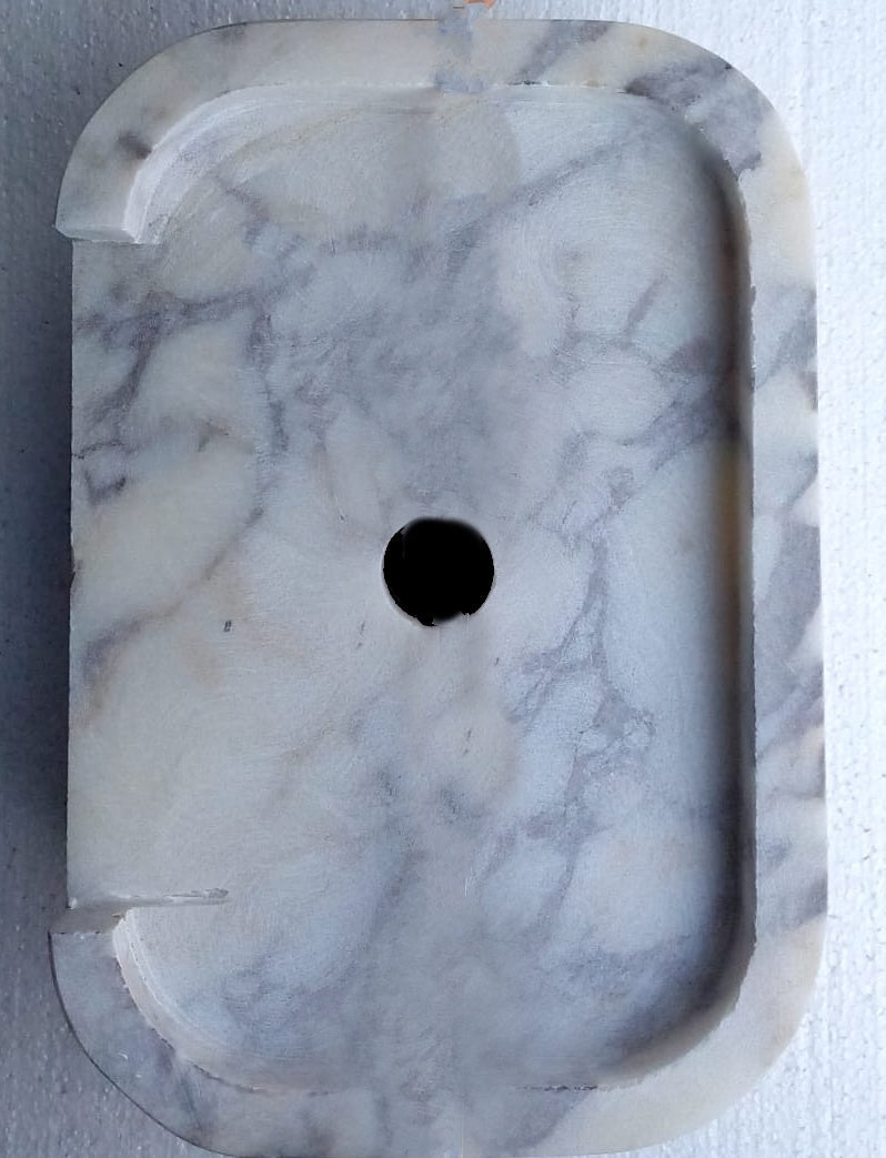 Calacatta Viola Marble Rectangular Wall Mounted Sink 12x18x7