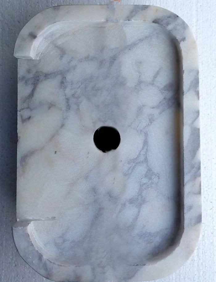 Calacatta Viola Marble Rectangular Wall-Mount Bathroom Sink 18x12