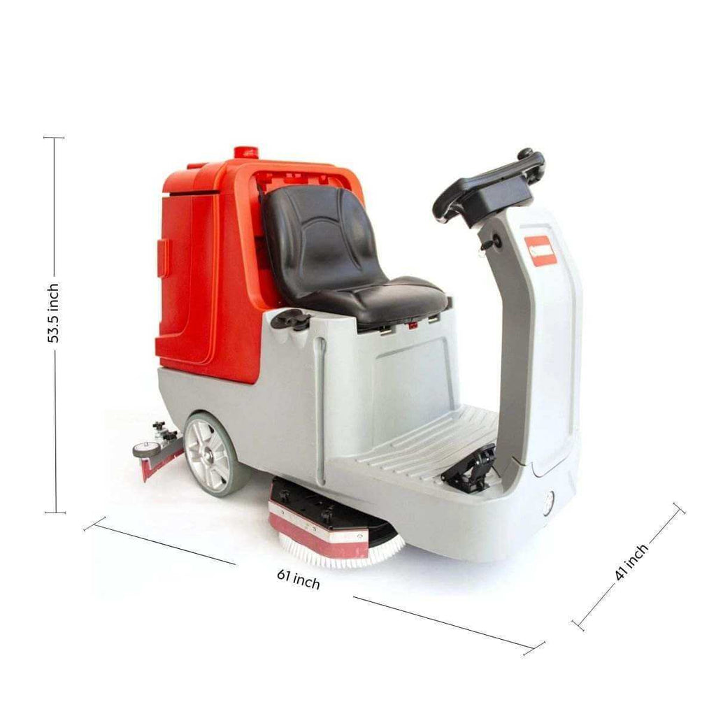 SM860 34" Ride-On Floor Scrubber, Dual Brush, 34.3 / 37 Gal Tanks